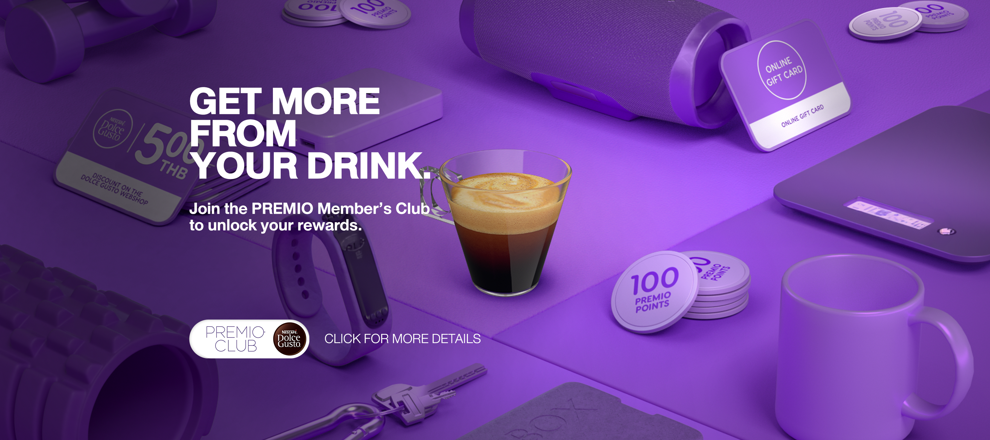 Get more from your drink. Join the PREMIO Member's Club to unlock your rewards. Click for more details.